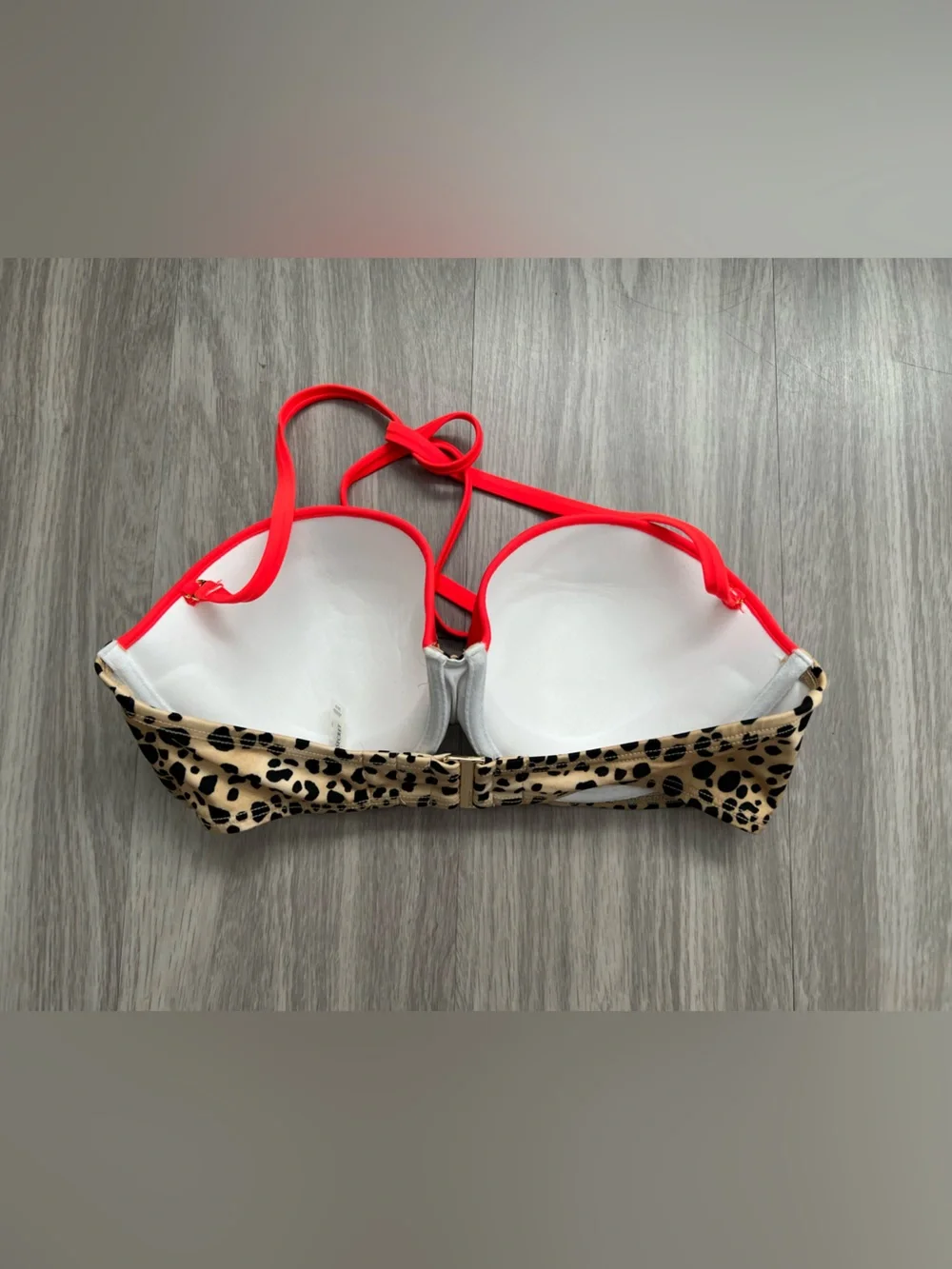 Victoria’s Secret Cheetah Print Halter Bikini Top 36D